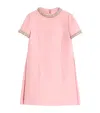 Valentino Embellished Wool And Silk-blend Crepe Mini Dress In Pink