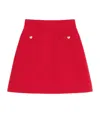 Valentino Heart Motif A-line Skirt With High Waist In Red