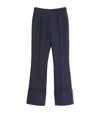Valentino Wool-silk Flared Trousers In Blue