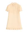 Valentino Besticktes Kurzes Crepe Couture Kleid Frau Birke 50 In Orange