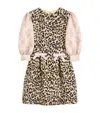Valentino Wool-silk Leopard Mini Dress