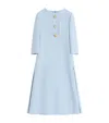 Valentino Crepe Couture Midi Dress In Blue