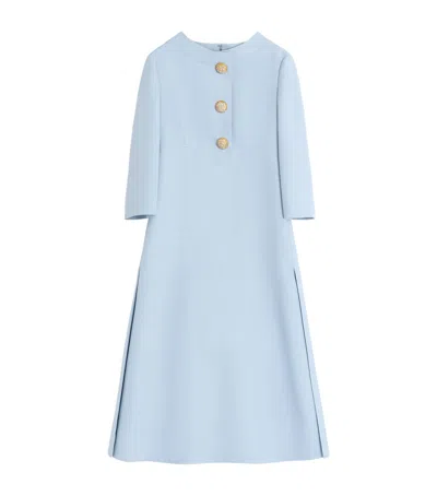 VALENTINO WOOL-SILK MIDI DRESS