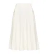 VALENTINO WOOL-SILK MIDI SKIRT