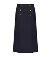 Valentino Crepe Couture Midi Skirt Woman Navy 38 In Navy