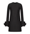 Valentino "double Compact Drill Mini Dress" In Black