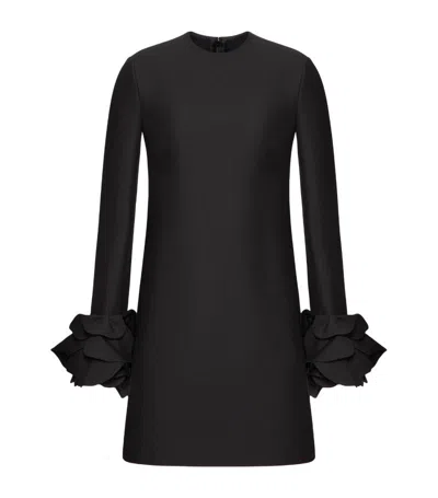 VALENTINO WOOL-SILK RUFFLED MINI DRESS