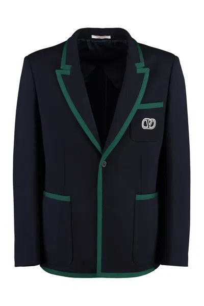 VALENTINO WOOL SINGLE-BREASTED BLAZER