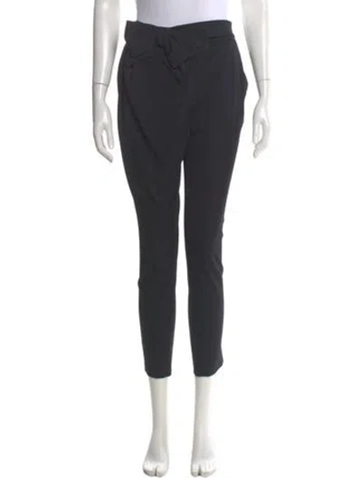 Pre-owned Valentino Wool Skinny Leg Pants In Gray