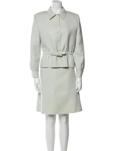 Pre-owned Valentino Wool Skirt Set In Green