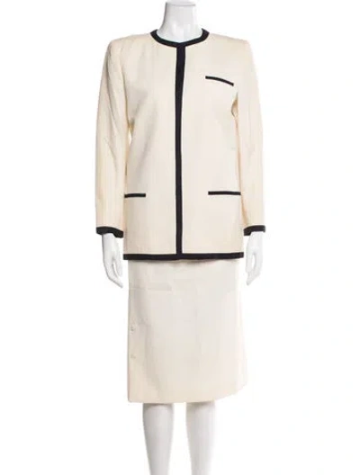 Pre-owned Valentino Wool Skirt Set In Neutral