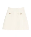 Valentino Solid Crepe Couture Skirt In White