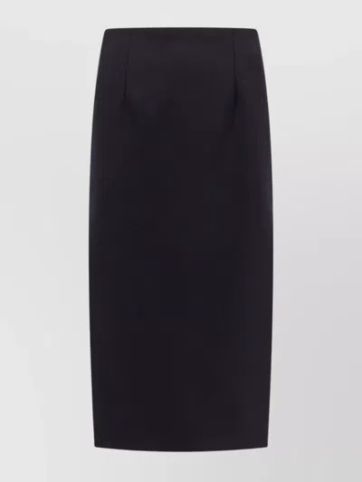 VALENTINO WOOL SKIRT WITH SLITS AND SILK LINING