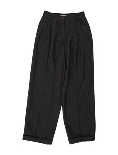 Pre-owned Valentino Wool Straight Leg Pants In Multi