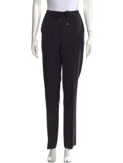 Pre-owned Valentino Wool Straight Leg Pants W/ Tags In Black