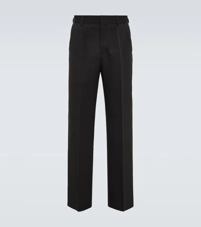 Valentino Wool Straight Pants In Grey