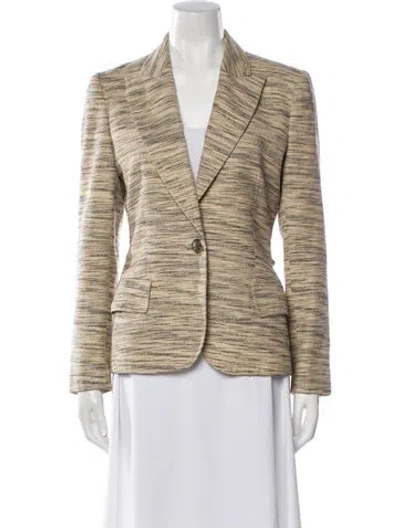 Pre-owned Valentino Wool Striped Blazer In Neutral
