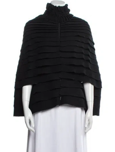 Pre-owned Valentino Wool Striped Sweater In Black