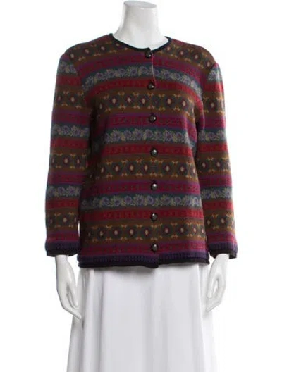 Pre-owned Valentino Wool Striped Sweater In Multi