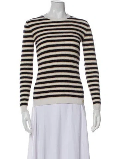 Pre-owned Valentino Wool Striped Sweater In Neutral