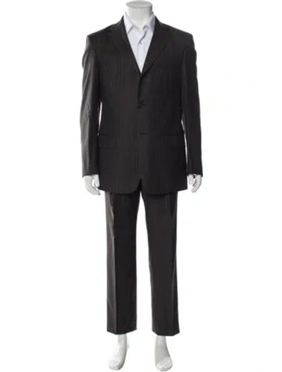 Pre-owned Valentino Wool Suit In Gray