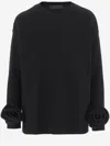 Valentino Regular Fit Wool Jersey Sweater In Black