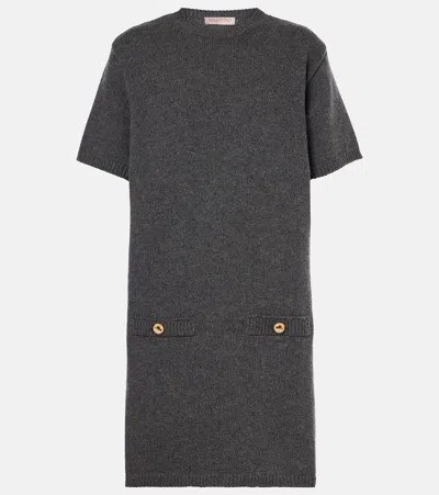Valentino Virgin Wool Sweater Dress In Black
