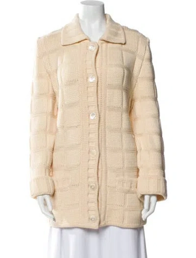 Pre-owned Valentino Wool Sweater In Neutral