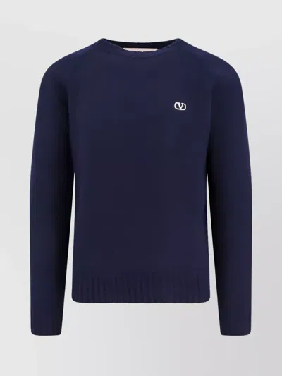 VALENTINO WOOL SWEATER VLOGO EMBROIDERY