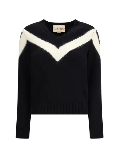 VALENTINO WOOL SWEATER WITH A BOW AT THE BACK
