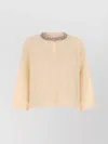 Valentino Garavani Women Cream Wool Sweater