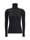 Valentino Wool Sweater With Ruffled Collar In Black