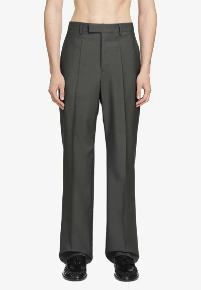 Valentino Wool Tailored Pants In Gray