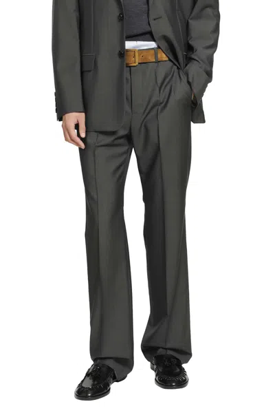 Valentino Wool Tailored Trousers In Gray