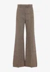 Valentino Straight-leg Tailored Pants In Brown