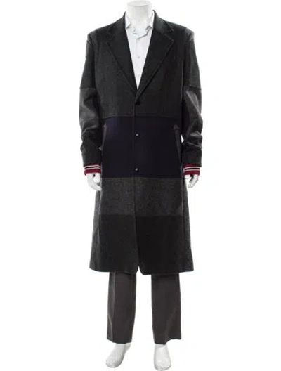 Pre-owned Valentino Wool Trench Coat W/ Tags In Gray