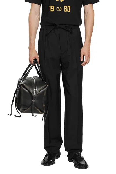 Valentino Wool Trousers In Black
