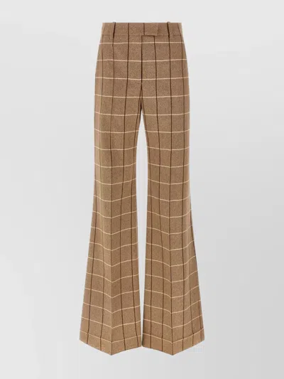 VALENTINO WOOL TROUSERS FEATURING CHECKERED DESIGN