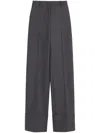 Valentino Belt-loop Casual Pants In Grey