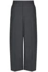 Valentino Belt Loop Wool Casual Pants In Multicolor