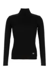 Valentino Turtleneck Long-sleeve Knit Sweater In Black