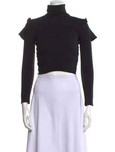 Pre-owned Valentino Wool Turtleneck Sweater In Black