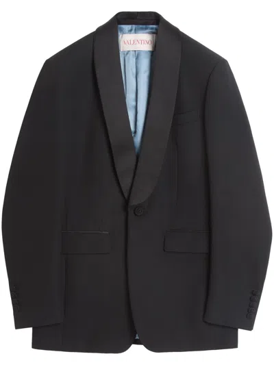 Valentino Men's Grain De Poudre Shawl Sport Coat In Black