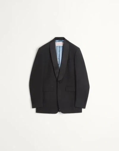 Valentino Men's Grain De Poudre Shawl Sport Coat In Black