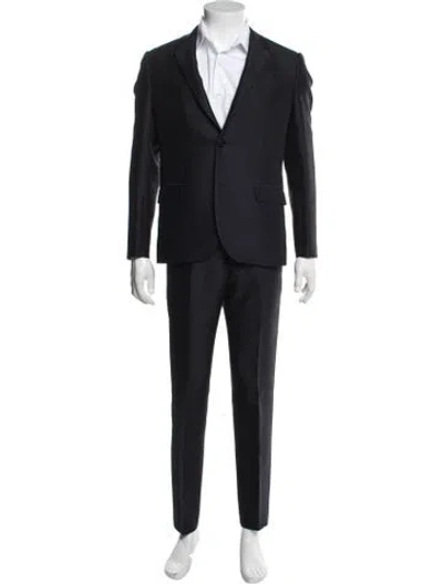 Pre-owned Valentino Wool Two-piece Suit In Blue