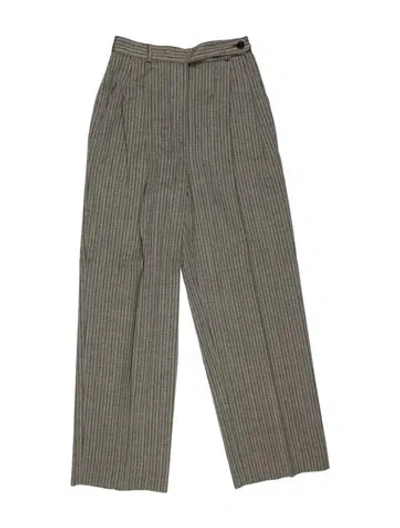 Pre-owned Valentino Wool Wide Leg Pants In Gray