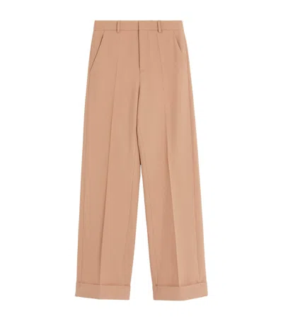 VALENTINO WOOL WIDE-LEG TROUSERS