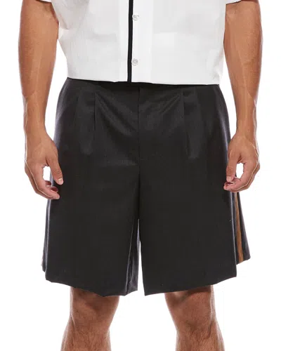 Valentino Wool-blend Bermuda Short In Black