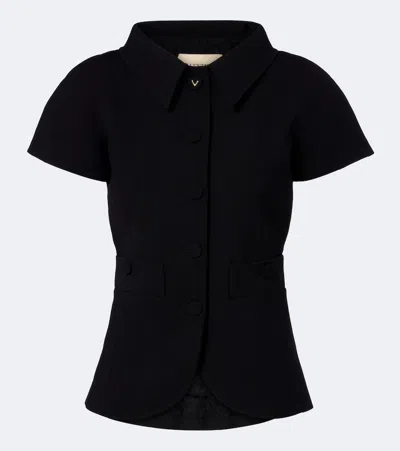 Valentino Wool-blend Jacket In Black