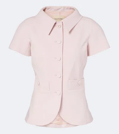 Valentino Wool-blend Jacket In Pink